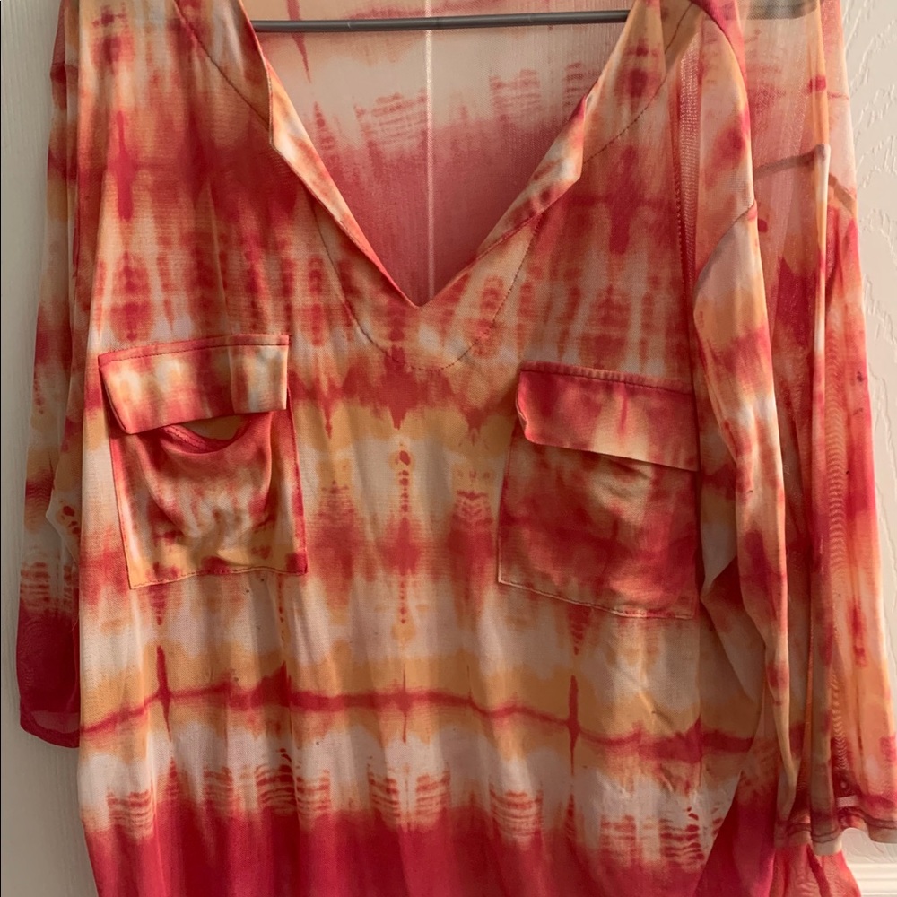 Tie-Dyed Chiffon Blouse